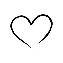 Black silhouette hearts set, Valentine day love adult vintage wedding  invitation logo design