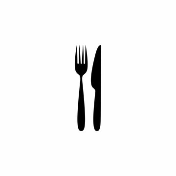 Fork knife icon vector design isolated on white background 