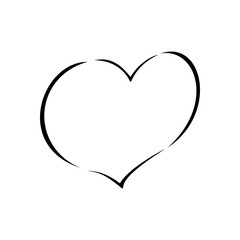 Black silhouette hearts set, Valentine day love adult vintage wedding  invitation logo design
