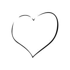 Black silhouette hearts set, Valentine day love adult vintage wedding  invitation logo design