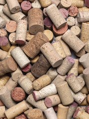  Used Wine Corks close up