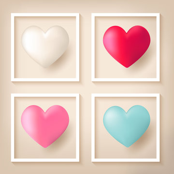 Heart shape balloons with frames