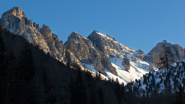 Kalkkoegel mountains near Innsbruck, Tirol, Austria, in winter