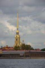 облаками....Peter and Paul fortress and the Neva river u