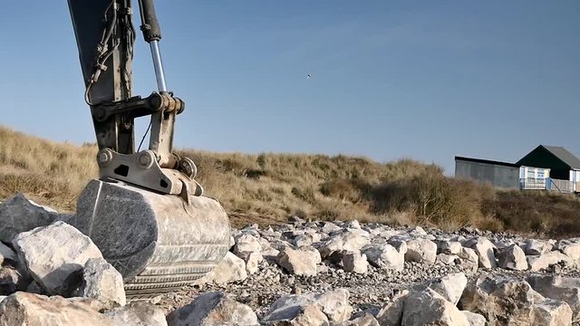 travail avec une pelleteuse