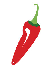 Isolated pepper on a white background, Vector illustration