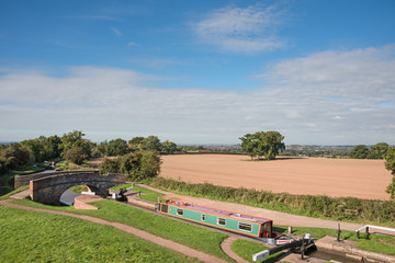 Narrow Boat in Lock