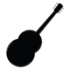 Isolated guitar on a white background, Vector illustration