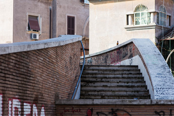 Fototapeta na wymiar Stairway, Garbatella, Rome, Italy