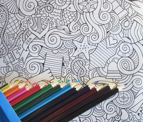 Antistress, adult coloring