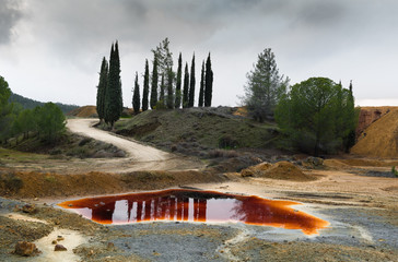 Abandoned copper mine