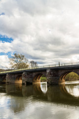 Wilton Bridge crossing River Wye near Ross on Wye.
