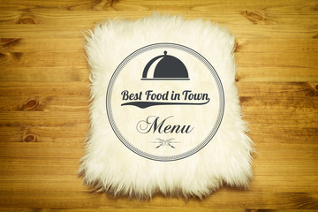 Menu. fur carpet on wood floor