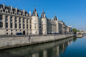 Fototapeta na wymiar The picturesque embankments of the Seine River. Paris, France.