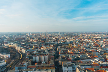 Obraz premium Panoramic view of European city