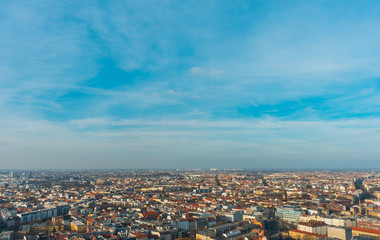 Skyline of European city