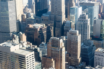New YORK city downtown closeup