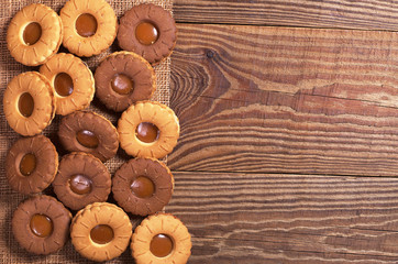 Cookies with caramel