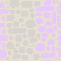 Seamless speech bubble background with text space. Vector