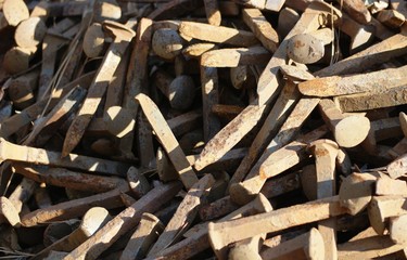 Railroad spike pile 3