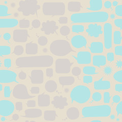 Seamless speech bubble background with text space. Vector