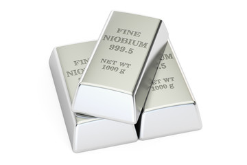 set of niobium ingots, 3D rendering