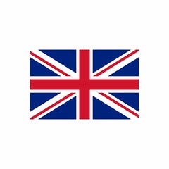 United Kingdom flag vector design isolated on white background .