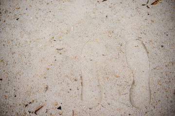 footprint on beach