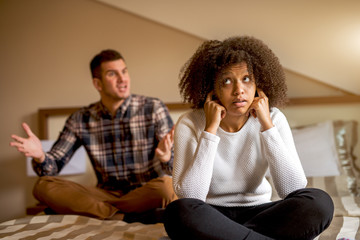 She wan't listen his talking.
