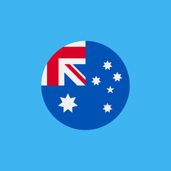 Australia flag icon. flat design