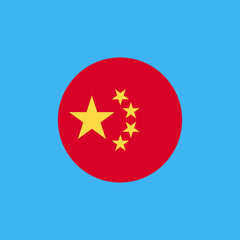 China Flag icon. flat design