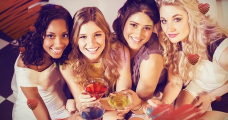 Composite image of hearts