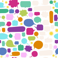 Seamless speech bubble background. Vector