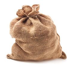 Small sack isolated on white background