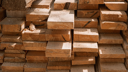 Stack of wood planks of high quality as background
