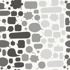 Seamless speech bubbles background. Vector
