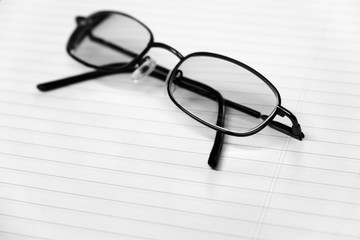 Glasses on Notebook for Business or Studying