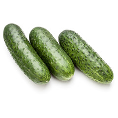 Cucumber vegetable isolated on white background cutout
