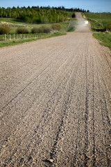 Old Dirt Country Road with Gravel