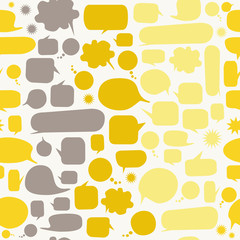 Seamless speech bubble background. Vector