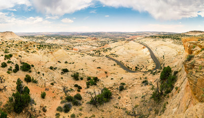 Deep canyon, rocks and mountains