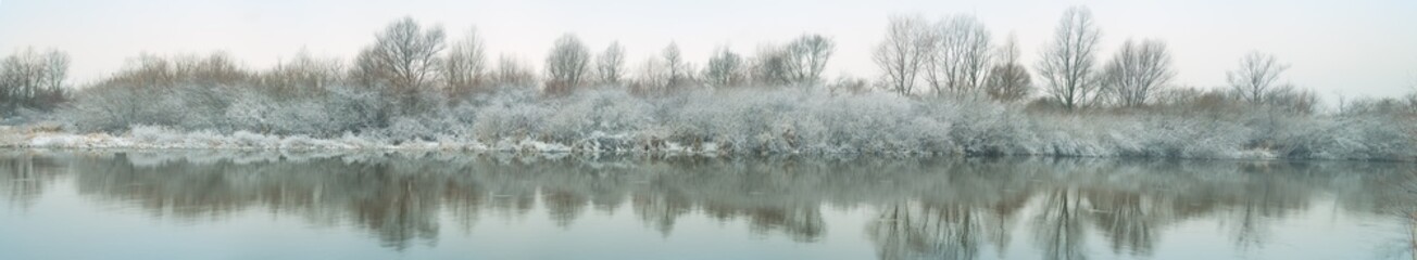 winter river panorama