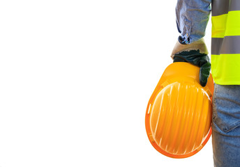 Man wearing safety equipment