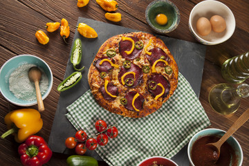 Pizza cooking ingredients