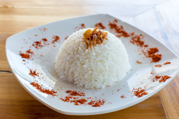 A side of traditional Balinese rice.