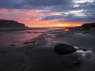 Fototapeta na wymiar sunrise in Catlins, NZ