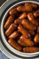 Homemade Barbecue Little Smoky Cocktail Wieners