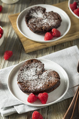 Homemade Sweet Chocolate Heart Lava Cake