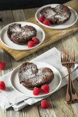 Homemade Sweet Chocolate Heart Lava Cake