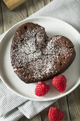 Homemade Sweet Chocolate Heart Lava Cake